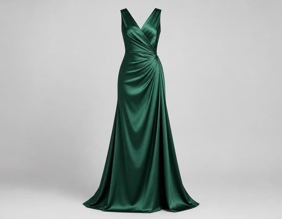 Silk Blend Evening Dress